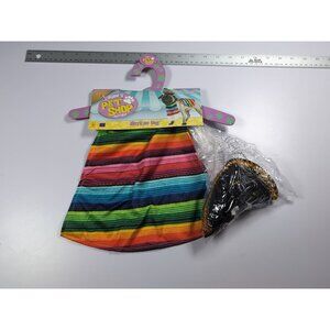 Rubie's Pet Shop Boutique Mexican Serape Halloween Pet Costume Size Small